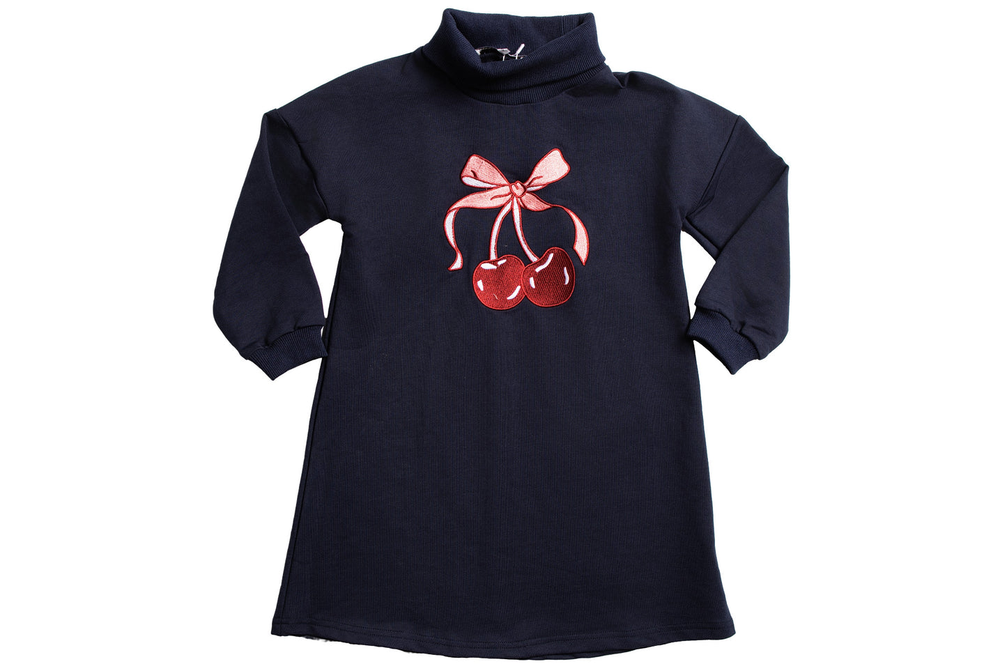 Navy Les Cerises Dress (No Text)