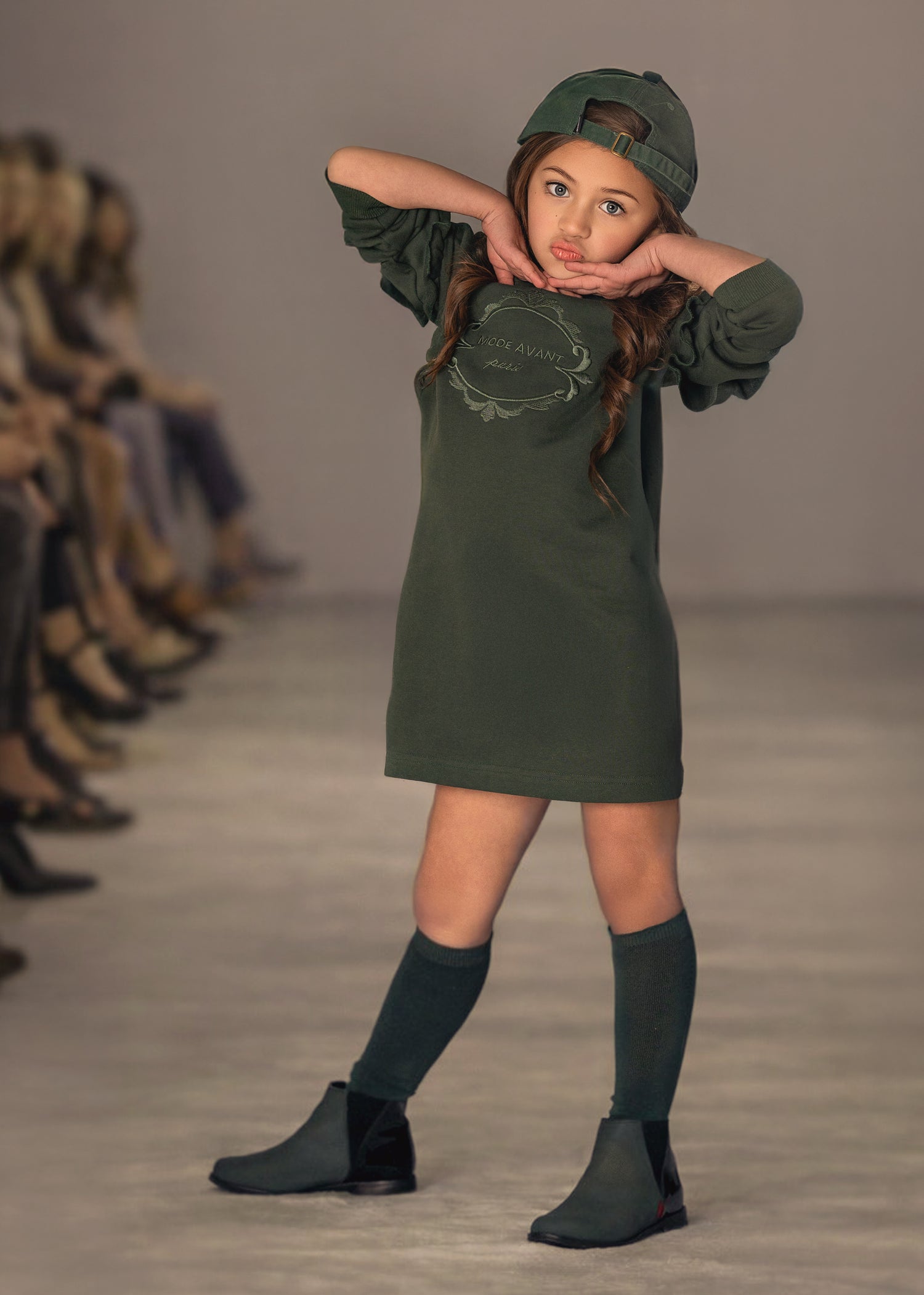 Green Sweatshirt Dress
