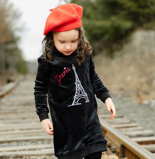 Velour Paris Hooded Dress