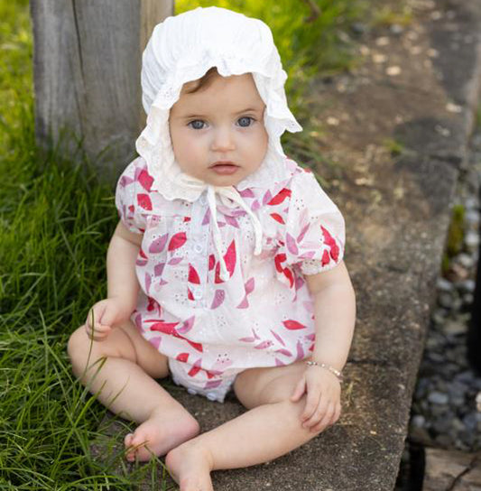 Eyelet Butterfly Baby Romper