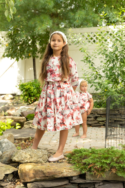 Ivory/Hotpink Print 2pc