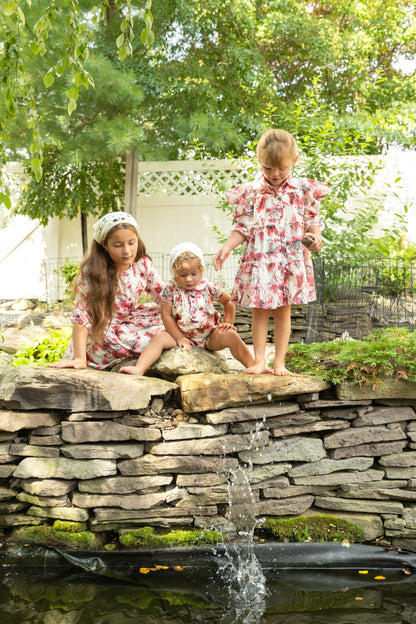 Ivory/hotpink Print Dress